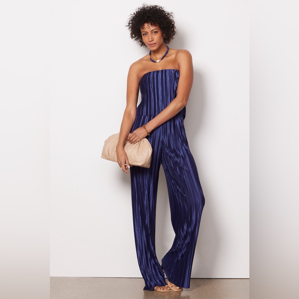 Amanda Uprichard Collina Jumpsuit in Navy